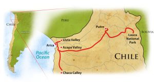 Birding Northern Chile Trip Map