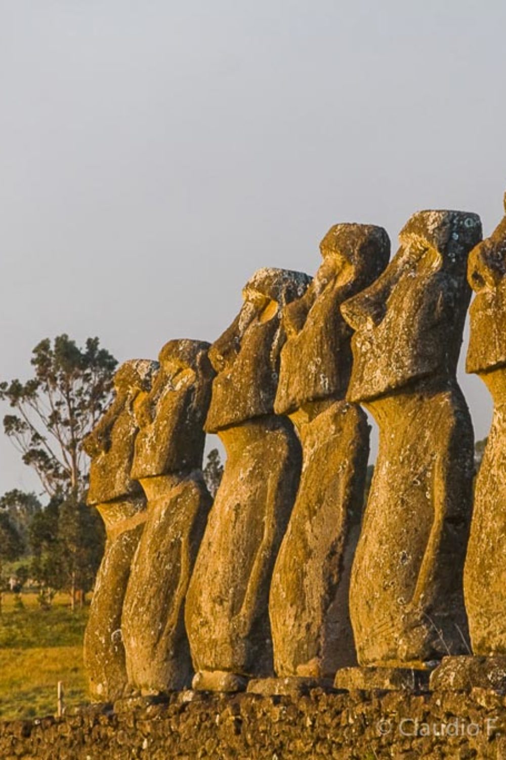 Sunset at Ahu Akivi, Easter Island (Rapa Nui)