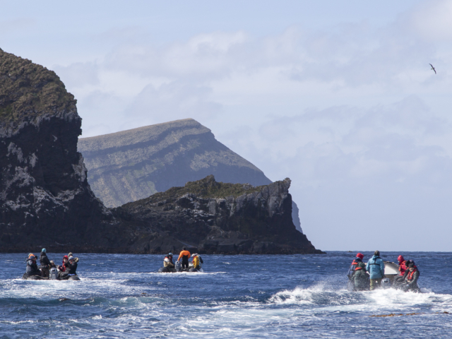 Zodiacs at Antipodes Heritage Expeditions